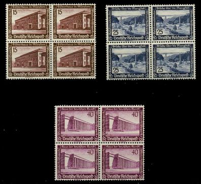 3. REICH 1936 Nr 634-642 postfrisch Viererblock X77D4B2