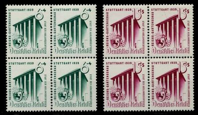 3. REICH 1939 Nr 692-693 postfrisch Viererblock X77D52A