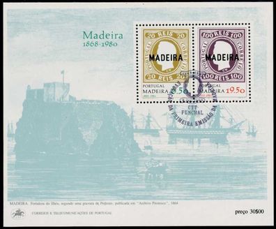 Madeira Block 1 zentrisch gestempelt S3CBDCA