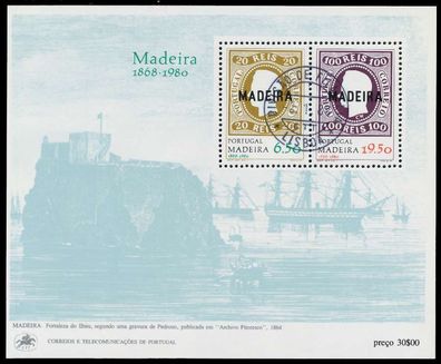 Madeira Block 1 zentrisch gestempelt X79759E