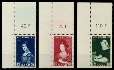 Saarland 1956 Nr 376-378 postfrisch ECKE-OLI X79C3A6