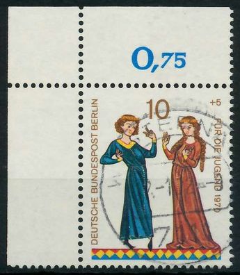 BERLIN 1970 Nr 354 zentrisch gestempelt ECKE-OLI X91D996
