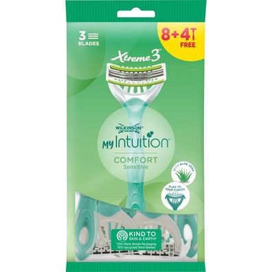 Disposable razor for women My Intuition Comfort Sensitiv e 8 + 4 pcs
