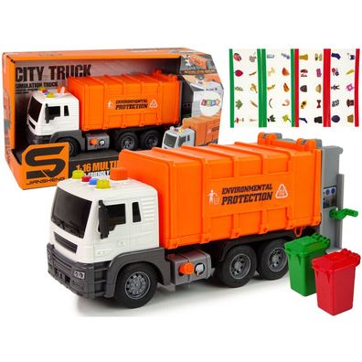 Müllwagen Reibungsantrieb Soundeffekte Orange 1:16 Segregation