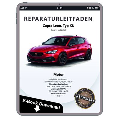 Cupra Leon KU (20>) 4-Zyl. Benzinmotor 1,5l 131-150 PS Reparaturanleitung eBook