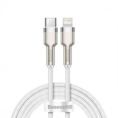Baseus Cafule Series Metall Ladekabel USB-C/Lightning 20W PD 1m - Weiß