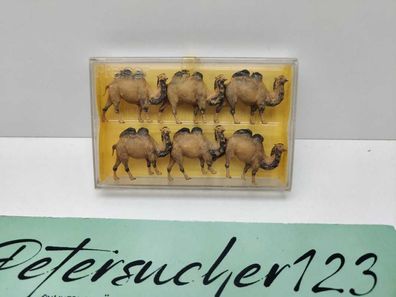 Preiser H0 626 Figuren-Set "Kamele/Trampeltiere" 6 Figuren / 1970-80 Jahre / OVP