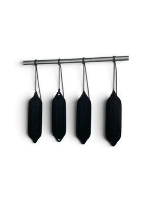 Fender Ø 15cm x Länge 58 cm inkl. Fenderleine Marinefender schwarz Bootsfender