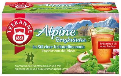 Teekanne Alpine Bergkräuter (18 Teebeutel, 36 g)