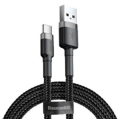 Baseus Cafule Hochgeschwindigkeits USB-A/USB-C Kabel QC 3.0 3A 0,5 m - Schwarz/G