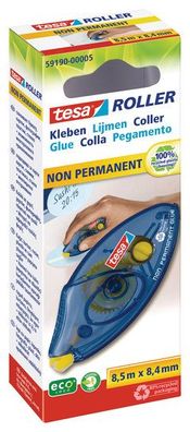 tesa Roller Kleben non permanent ecoLogo, Einwegroller
