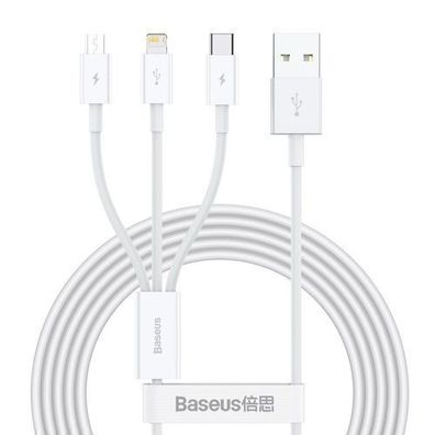 Baseus Superior 3-in-1 USB-Kabel - Lightning / USB Typ-C / Micro-USB, 3,5A, 1,5m