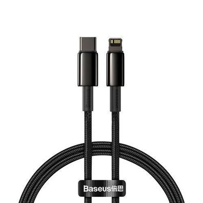 Baseus CATLWJ-01 USB-C zu Lightning Kabel PD 20W, 480Mb/s, 1m - Schwarz