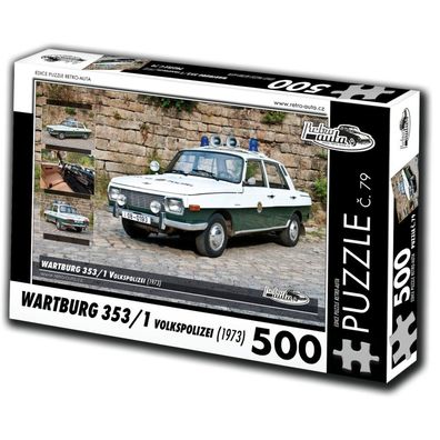 RETRO-AUTA Puzzle Nr. 79 Wartburg 353,1 Volkspolizei (1973) 500 Teile