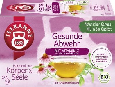 Teekanne Bio Gesunde Abwehr (18 Teebeutel, 36 g)