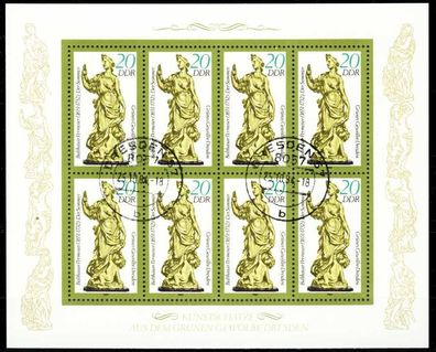 DDR BLOCK Kleinbogen Nr 2906II gestempelt Kleinbg X2BF9E2