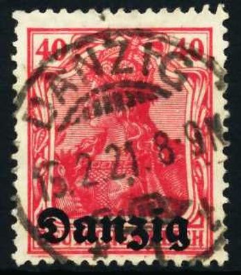 DANZIG 1920 Nr 6 zentrisch gestempelt X4B9AB2