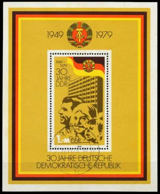 DDR BLOCK Kleinbogen Block 56 gestempelt X561A5A