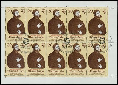 DDR BLOCK Kleinbogen Nr 2755II oBZ Kleinbg S9F014E