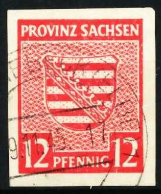 SBZ PROV. Sachsen Nr 71X zentrisch gestempelt X6560C6
