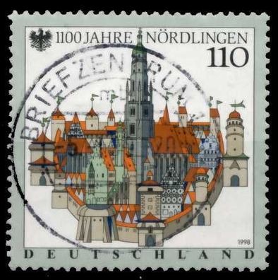 BRD 1998 Nr 1965 zentrisch gestempelt X6C53B2