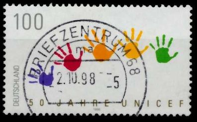 BRD 1996 Nr 1869 zentrisch gestempelt X72CE6A