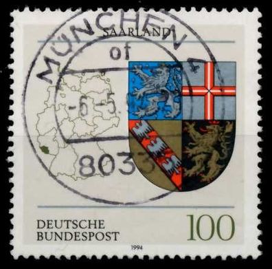 BRD 1994 Nr 1712 zentrisch gestempelt X78E9BE