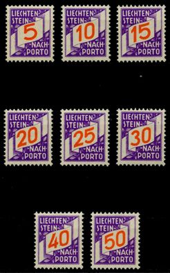 Liechtenstein Portomarken 1928 Nr 13-20 postfrisch X7EF3B2