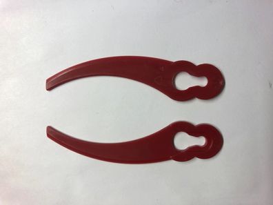20 Ersatzmesser für Rasentrimmer, gebogen, Kunststoff, rot – passend zu 967393