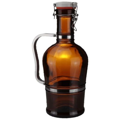 Biersiphon 2L Braun Glas für selbstgebrautes Bier