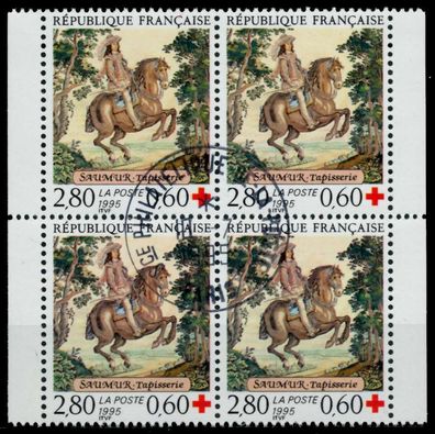 Frankreich 1995 Nr 3091C zentrisch gestempelt Viererblock X88F4AA