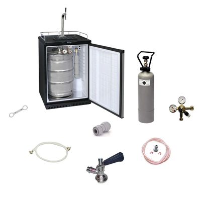 Fassbierkühlschrank Komplett-Set 50L mit Schanksäule & Zapfkopf Korb