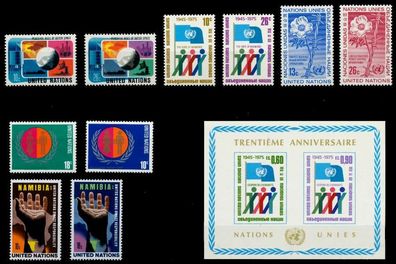 UNO NEW YORK Nr 279-288 Block 6 postfrisch Jahrgang X92A626