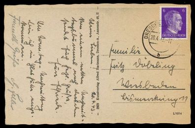 D-REICH BILD-POSTKARTE Dresden X6946E2