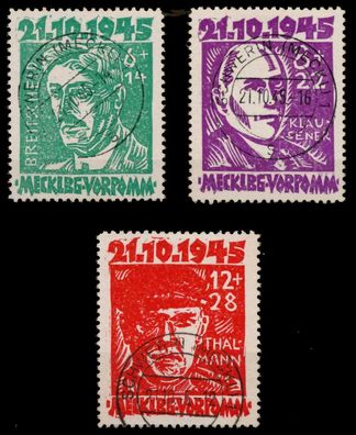 SBZ Mecklbrg VORP. Nr 20-22 zentrisch gestempelt X6D821E