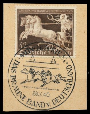 3. REICH 1940 Nr 747 zentrisch gestempelt Briefstück X6E312E