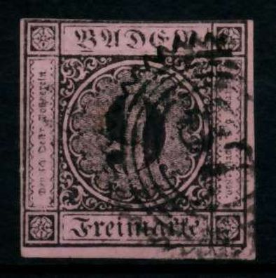 BADEN Ausgaben VON 1851 - 1858 Nr 4b gestempelt X744A36