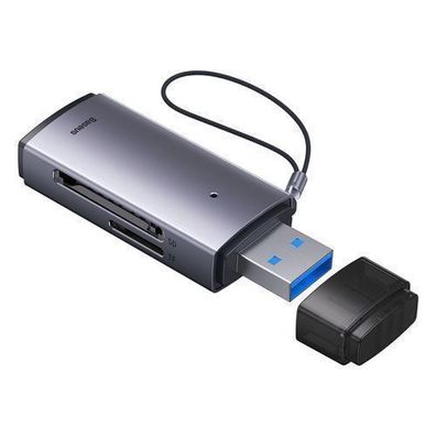 Baseus Lite Series USB Kartenleser Adapter SD/TF Grau (Modell: WKQX060013)