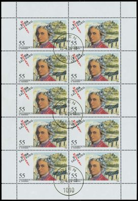 Österreich BLOCK Kleinbogen Nr 2603 gestempelt Kleinbg X22383E