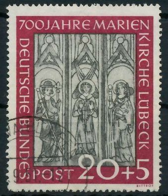 BRD BUND 1951 Nr 140 gestempelt X30250A