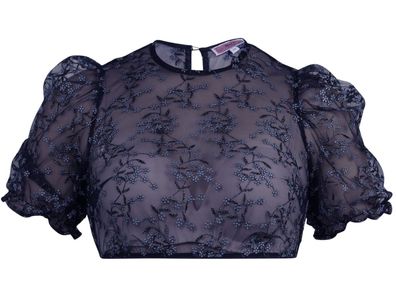 Dirndlbluse Pfarrwerfen dark night vintage blue