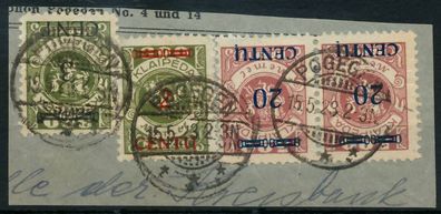 MEMEL 1923 Nr 171BI 2x + 167BI 179 gestempelt gepr. X41E796
