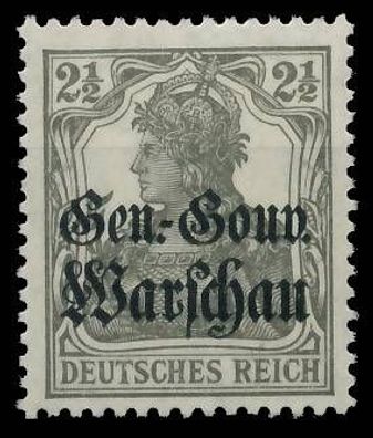 BES. 1WK D-POST IN POLEN Nr 6a postfrisch gepr. X43B51A