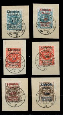 MEMEL 1923 Nr 129-134 zentrisch gestempelt gepr. X47890E