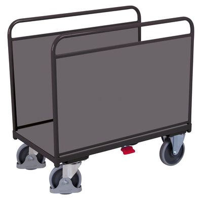 VARIOfit Seitenbuegelwagen mit Laengswaenden aus Holz 1060x640mm Anthrazitgrau RAL 7