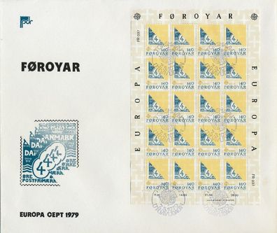 FÄRÖER 1979 Nr 43-44 zentrisch gestempelt FDC X558406