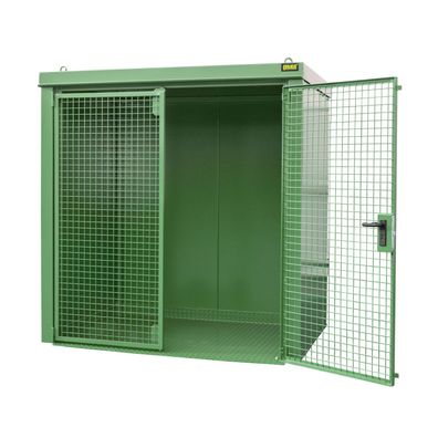 Bauer Gasflaschen-Container GFC-B M2, Resedagruen fuer 35x Gasflaschen Ø 230 mm