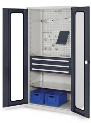 Kappes ®RasterPlan Schubladenschraenke 1950x1000x600mm Sichtfenstertueren Modell 32
