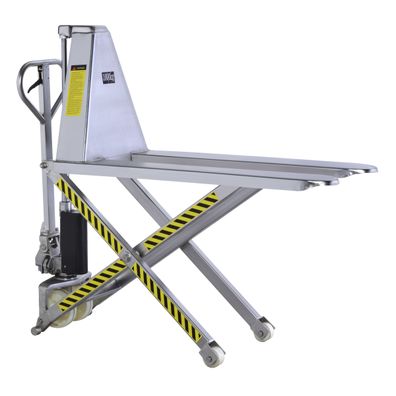 Hanselifter Scherenhubwagen JF-NR aus V2A Edelstahl Hubhoehe 800mm Tragkraft 1000kg