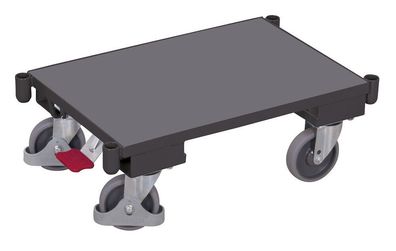 VARIOfit Euro-System-Roller mit EasySTOP und Rand 610x415mm RAL 7016 Anthrazitgrau